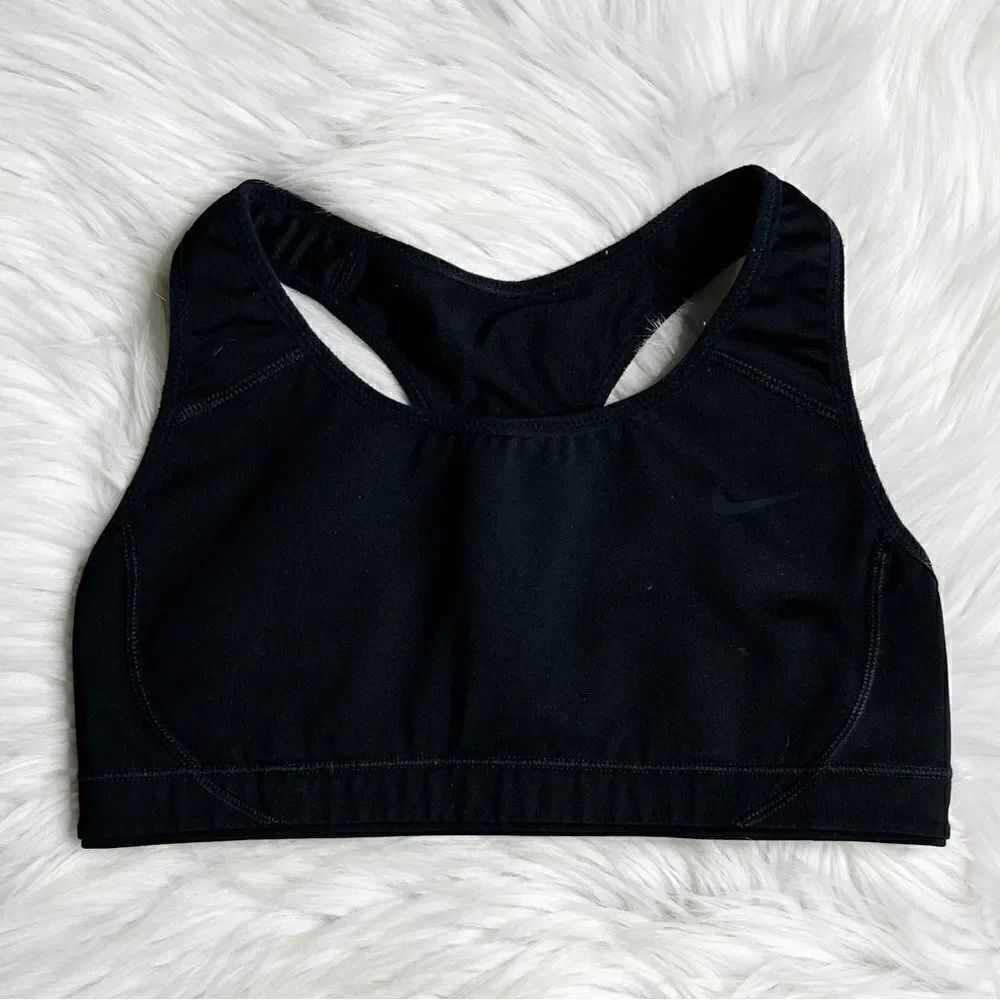 Nike Dri Fit Racer Back Sports Bra Black Size XS